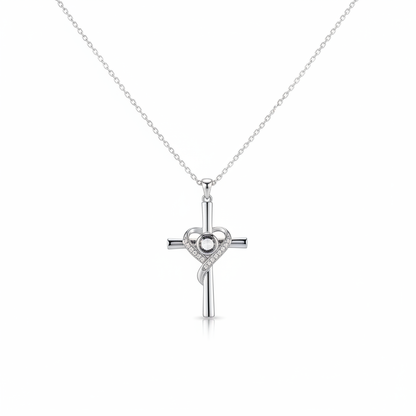 Scripture Projection Cross Necklace for Women
